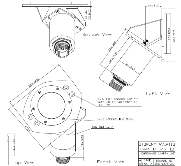CAM HD VS Technical Drawing (LH) Technical Drawing