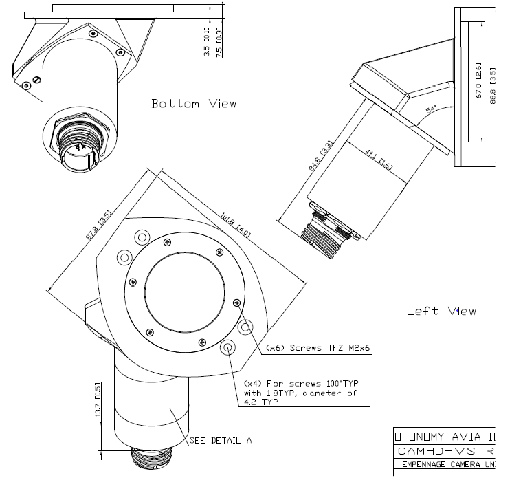CAM HD VS Technical Drawing (RH) Technical Drawing